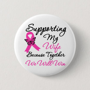 Brustkrebs-Unterstützung (Ehefrau) Button