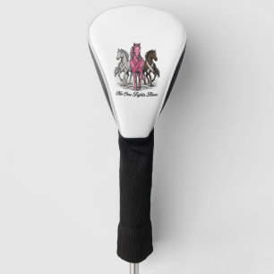 Brustkrebs-Unterstützung Pferd Vektor-Shirt-Design Golf Headcover