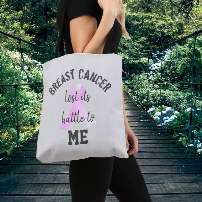 Brustkrebs verlor seine Schlacht an mich | Überleb Tasche (Breast Cancer Lost its Battle to Me Tote Bag)