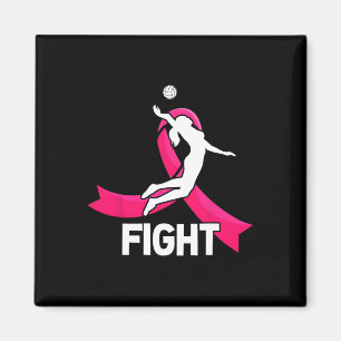 Brustkrebs Volleyball Pink Ribbon Awareness Wom Magnet