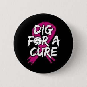 Brustkrebs Volleyll Rosa Ribbon Operation Carcino Button