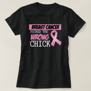 Brustkrebs wählte die falsche Diva aus T-Shirt