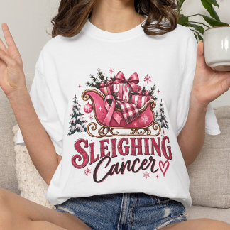 Brustkrebs-Weihnachten Rosa Schleife Geschenk Tri-Blend Shirt