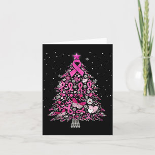 Brustkrebs-Weihnachtsbaum-Schneeflocken-Ornament Karte