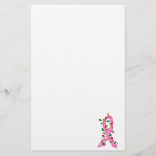 Brustkrebs-Weihnachtslicht-Band Briefpapier
