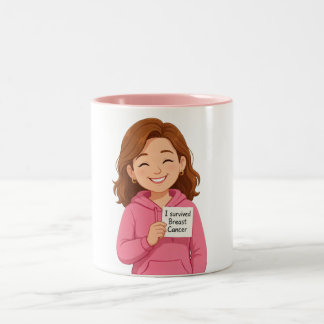 Brustkrebs Zweifarbige Tasse