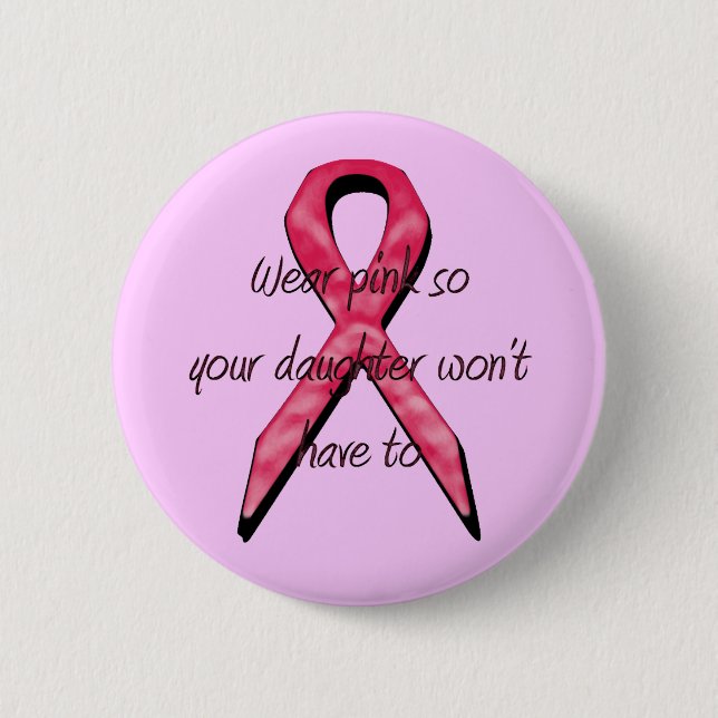 Brustkrebsbewusstsein Button (Vorderseite)
