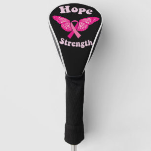 Brustkrebsbewusstsein Frauen Kraft Golf Headcover