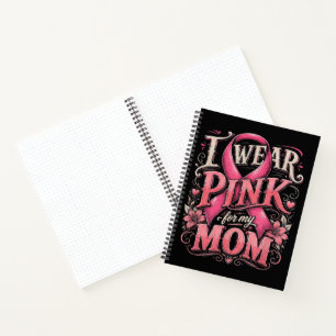 Brustkrebsbewusstsein Ich trage Rosa für meine Mut Notizbuch