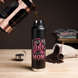Brustkrebsbewusstsein Ich trage Rosa für meine Mut Trinkflasche