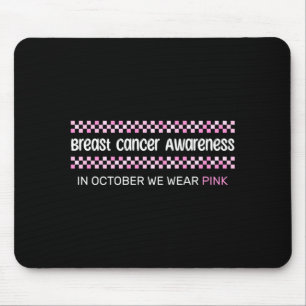 Brustkrebsbewusstsein im Oktober Tragen Sie Retro- Mousepad