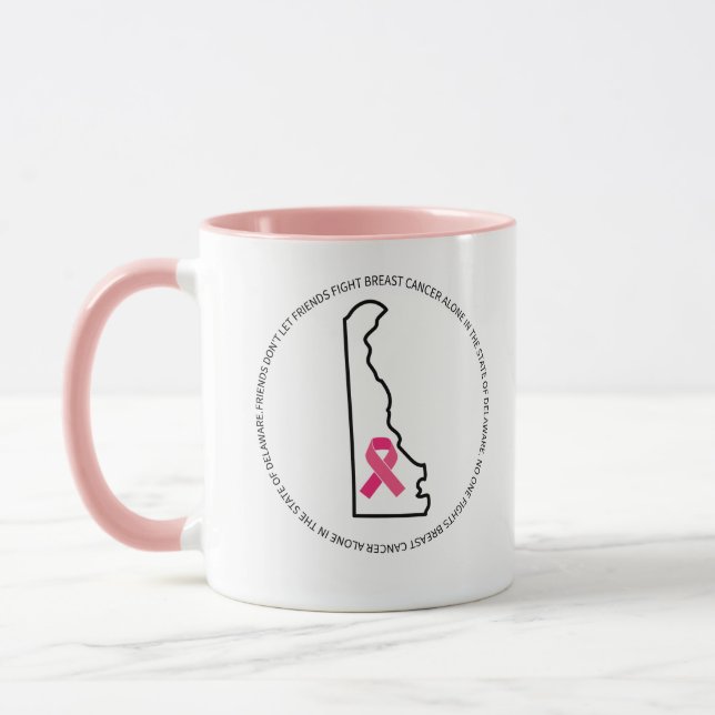 Brustkrebsbewusstsein in Delaware  Tasse (Links)