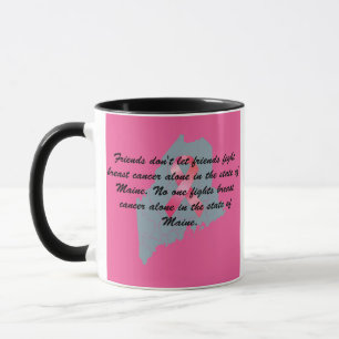 Brustkrebsbewusstsein in Maine Tasse