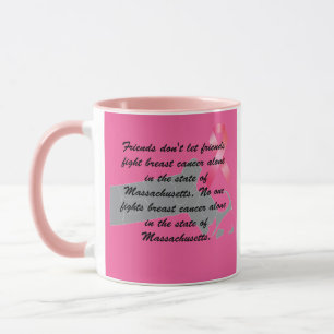 Brustkrebsbewusstsein in Massachusetts Tasse