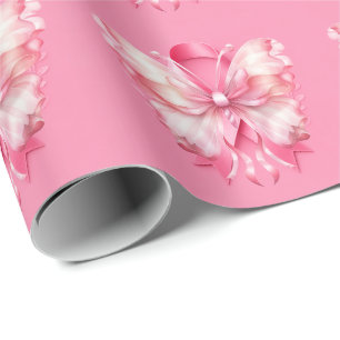 Brustkrebsbewusstsein mit rosa Schleife Geschenkpapier