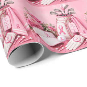 Brustkrebsbewusstsein mit rosa Schleife Geschenkpapier