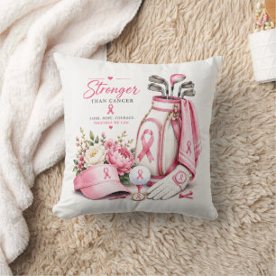 Brustkrebsbewusstsein mit rosa Schleife Kissen