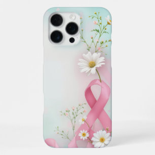 Brustkrebsbewusstsein Rosa Schleifen und Gänseblüm iPhone 16 Pro Max Hülle