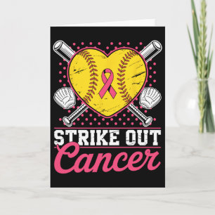 Brustkrebsbewusstsein Strike Out Softll Pink Frau Karte