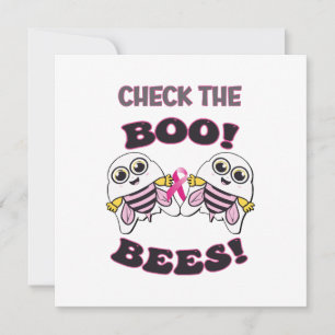 Brustkrebsbewusstsein Überprüfe die Boo-Bees Einladung
