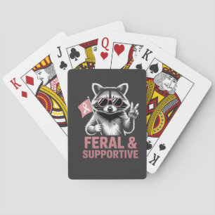 Brustkrebsbewusstsein, wild und unterstützend spielkarten
