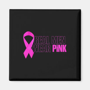 Brustkrebsbewusstsein Wirkliche Männer tragen Rosa Magnet