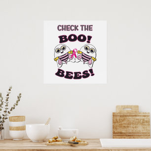 Brustkrebsbewusstseins-Check Die Boo-Bees Poster