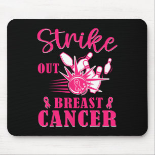 Brustkrebserkrankung - Bowling rosa gestrichen Mousepad