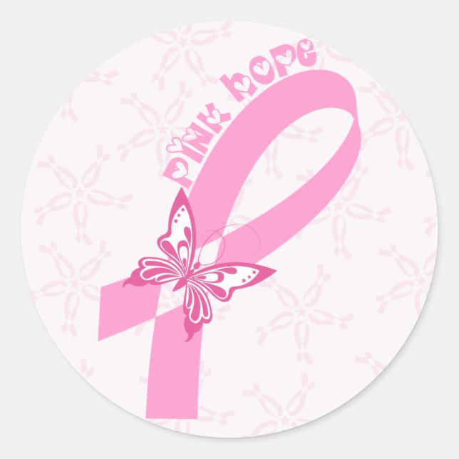 Brustkrebserkrankung in Rosa Ribbon Runder Aufkleber (Vorderseite)