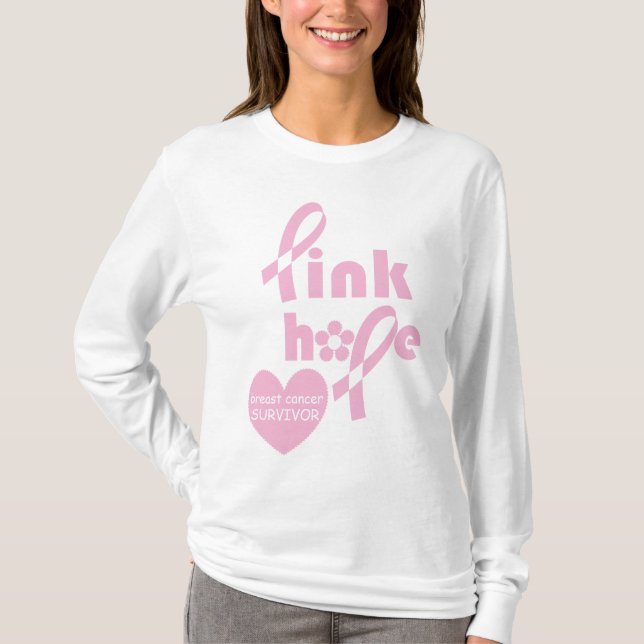 Brustkrebserkrankung in Rosa Ribbon T-Shirt (Vorderseite)
