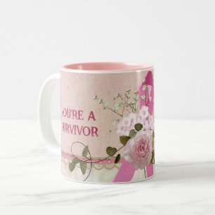 Brustkrebserkrankung Zweifarbige Tasse