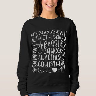 Brustkrebsforschung und -bekämpfung in Weiß Sweatshirt