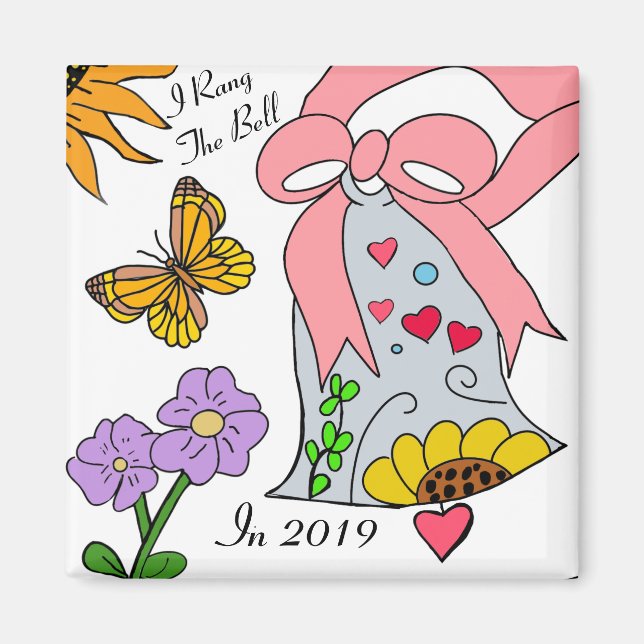 Brustkrebsglocke und -band magnet (Vorne)