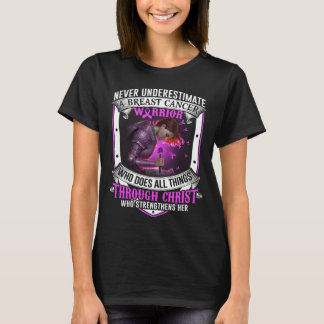 Brustkrebskrieger nie unterschätzen T-Shirt
