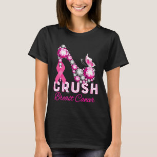 Brustkrebskrieger zerdrücken, Brustkrebs unterstüt T-Shirt