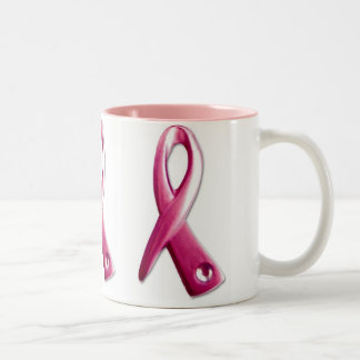 Brustkrebslogo, Brustkrebslogo, Brust… Zweifarbige Tasse