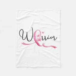 Brustkrebsmonat Schmetterlinge Rosa Band Frauen Fleecedecke
