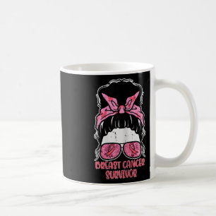Brustkrebsüberlebung Hairbun Brustkrebs Aware Kaffeetasse