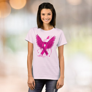 Brustkrebsüberlebung Schmetterlingsname Monogramm T-Shirt