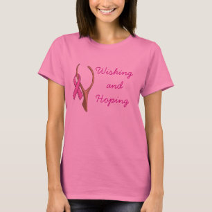 BrustkrebsWishbone mit rosa Band-Shirt T-Shirt