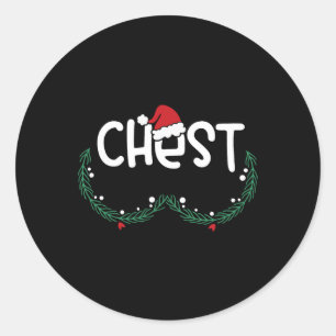 Brustnuten Matching Chestnut Weihnachten Coupl Runder Aufkleber