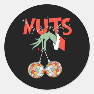 Brustnuten Matching Chestnut Weihnachten Coupl Runder Aufkleber