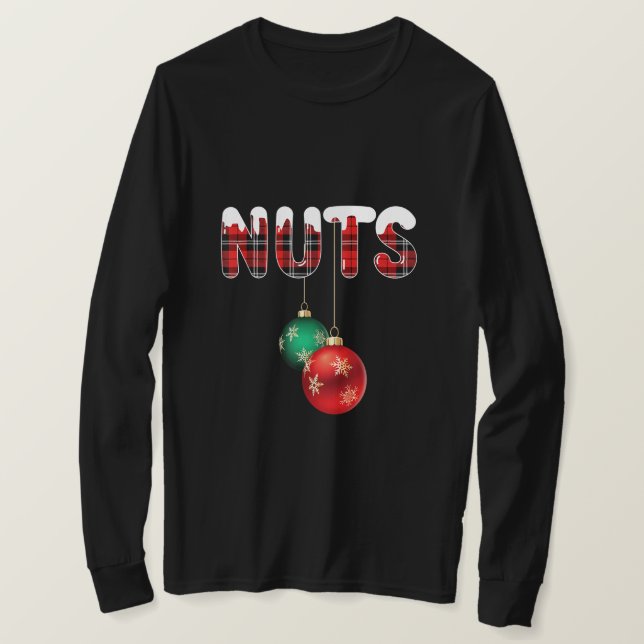 Brustnuts Funny Matching Kastanien Weihnachtsfeier T-Shirt (Design vorne)