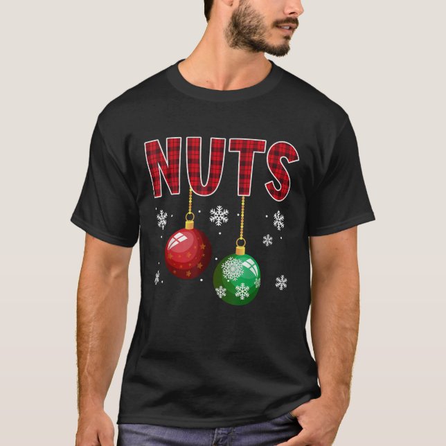 Brustnuts Matching Chestnüsse Funny Christmas Coup T-Shirt (Vorderseite)