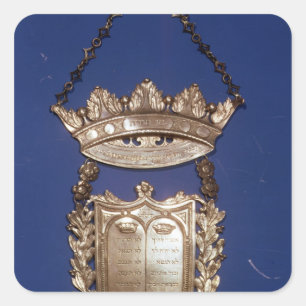 Brustschild oder Schild für Torah Scroll Quadratischer Aufkleber