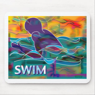 Brustschwimmen Mousepad