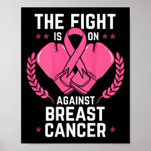 Brustwarnung Krebs Chemotherapie Aware Boxing Poster