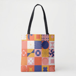 Brutalism art inspired abstract pattern made with  tasche