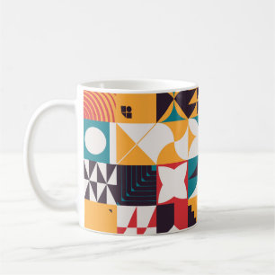 Brutalismus-Kunst inspiriertes abstraktes Muster, Kaffeetasse