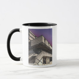 Brutalist Biochemie auf einer Tasse
